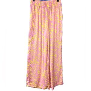 Hunkon Women's Pink and Yellow Benita Trousers From Denmark‎ Size Small